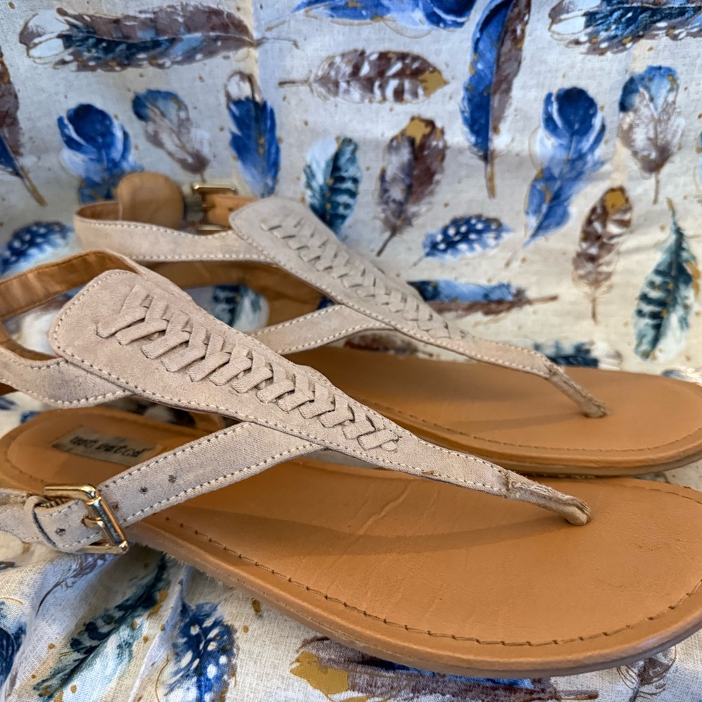 Not Rated Tan Braided Sandals
